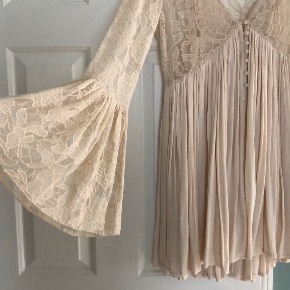 Free people sheer long sleeve dress - Picture 3 of 5